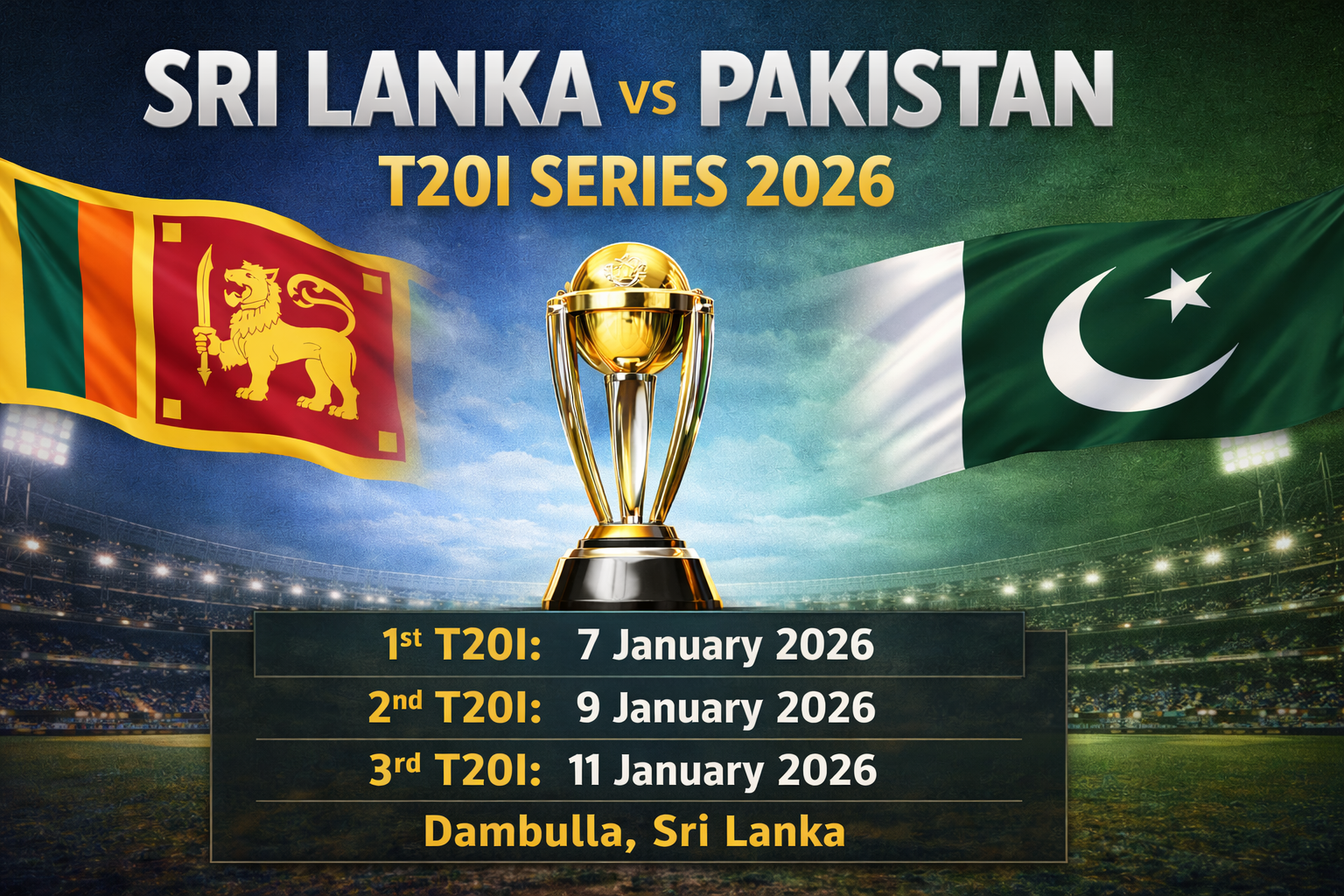 Sri Lanka vs Pakistan New Series 2026: Complete Schedule, Venue, Squads, History & Cricket Revival