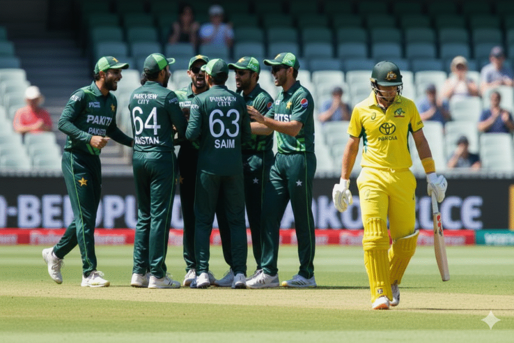 Dynamic Pakistan vs Australia cricket match picture