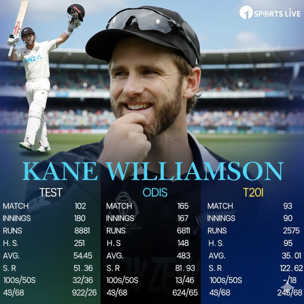 kane Williamson records